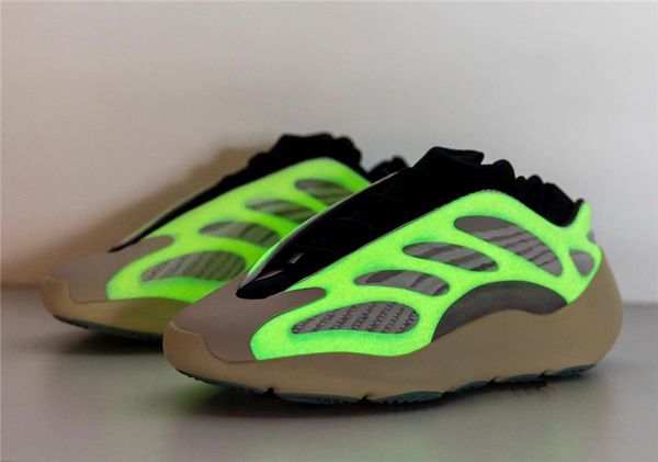 

2020 kanye 700 v3 designer shoes for sale glows in the dark correct version kanye west men womens running shoes 01, White;red