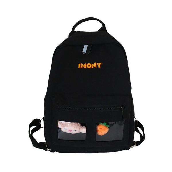 

small fresh backpack women's oxford textile material casual cute bag kawaii student back pack with carrot accessories