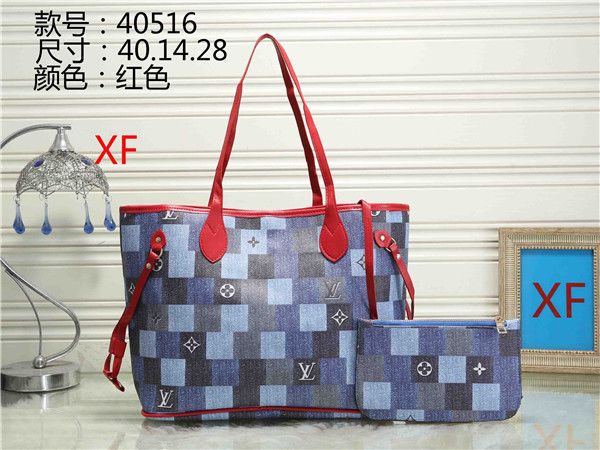 

2019 high qulity classic womens handbags flower ladies composite tote pu leather clutch shoulder bags female purse with wallet