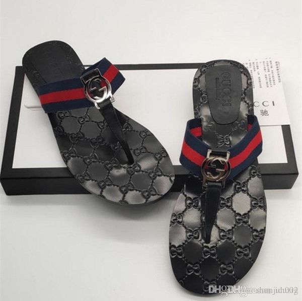 

19ss men women slides luxury designer beach indoor flat g sandals slippers house flip flops with spike sandals 35-45, Blue;gray