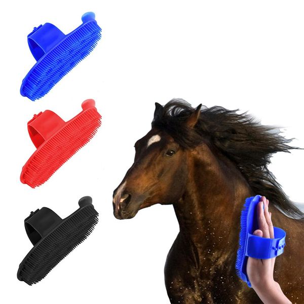 

horse cleaning tool massage plastic brush horse equipment mane tail comb massage brush sweat scraper brush grooming tool