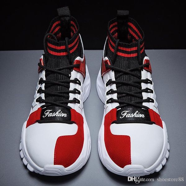 

2019 men's socks shoes autumn tide shoes high-sneakers men's running wild korean version of the net red super dad shoes 39