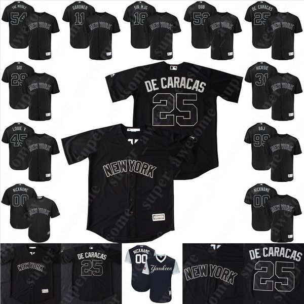 

Yankees 2019 Players Weekend Jersey Luke Voit Gleyber Torres Gio Urshela Aaron Judge Aroldis Chapman Gary Sanchez DJ LeMahieu Aaron Hick