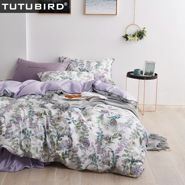 Purple Pastoral Princess Duvet Cover Queen King Size Egyptian