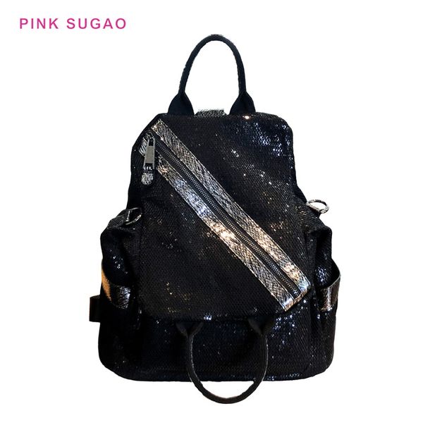 

pink sugao women backpacks travel backpack lapbackpack lace bookbag nylon weekend bag anti theft backpacks sequins