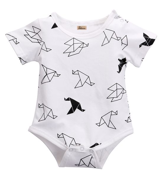 

US STOCK toddler Newborn Baby Girls Boys One-Piece printed Bodysuits Jumpsuit Clothes Outfits short sleeve Bodysuits for baby