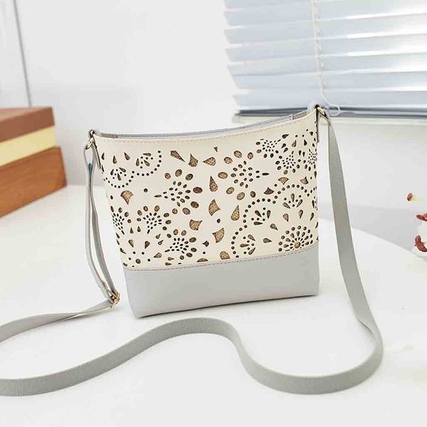 

xiniu fashion messenger bags ladies laser engraved one-shoulder bucket wandering bags women clutch handbag mobile phone purse