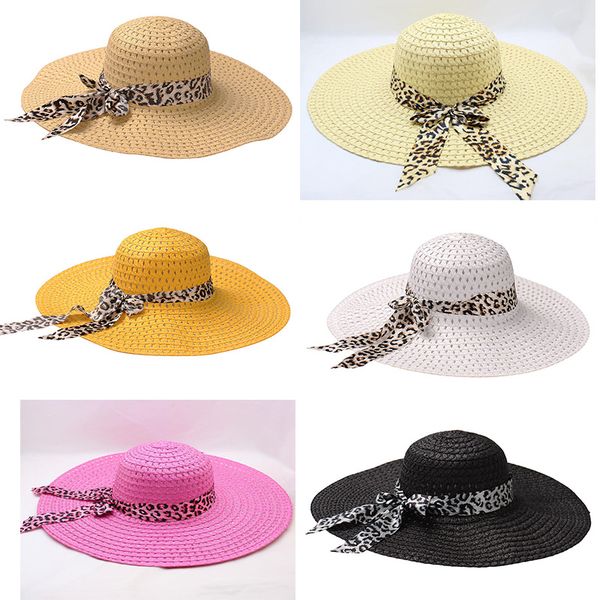 

hat summer wide large brim sun straw floppy women beach foldable, Blue;gray