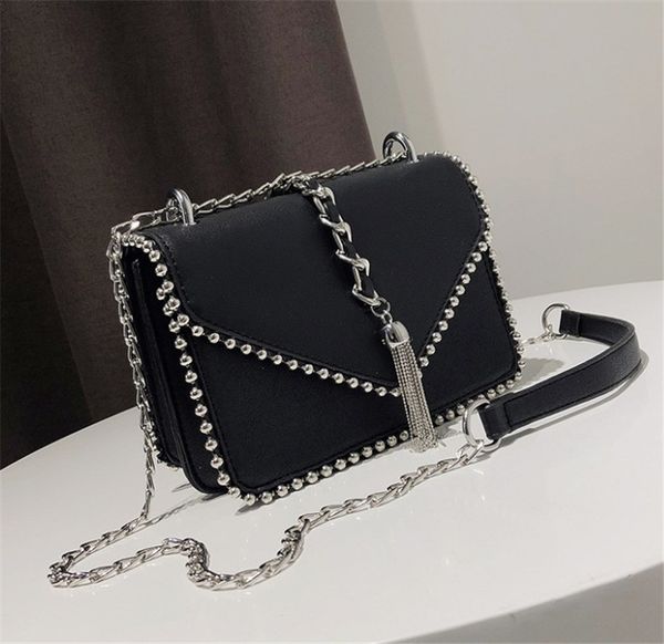 

fashion rivet single shoulder bag version chain fashion crossbody small square bag ph-cfy20060412