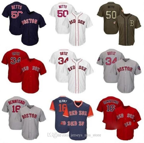 

men women youth jersey 34 ortiz 16 benintendi betts baseball jersey white grey navy blue red salute to service players weekend, Blue;black