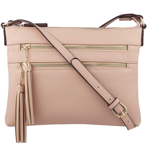 

handbags 2019 fashion crossbody bag fashion women zipper solid color tassel shoulder bags messenger bag phone handbag