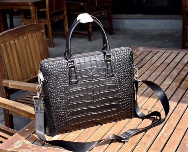 

designer luxury handbag men's genuine leather briefcases fashion formal attache case handsome easy matching newset style 6