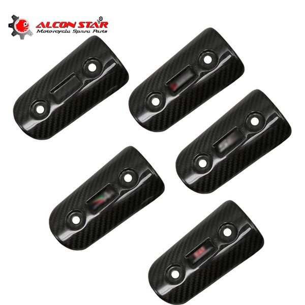 

alconstar motorcycle exhaust muffler cover carbon fiber color protector heat shield cover guard with ak yoshimura sc ar