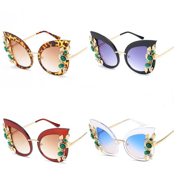 

oversize sunglasses women round vintage rhinestone glasses ladies sun glasses female sunglasses oculos de sol #704941, White;black