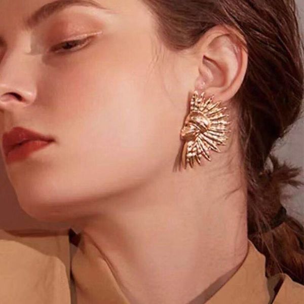 

урожай металла цветок мотаться серьги для женщин цвета золота сердца заявление серьги женский boho brincos свадебные украшения модель, Silver