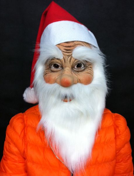

realistic outdoor ornament christmas mask santa rubber mask