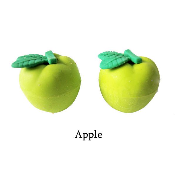 

green apple rubber eraser removable eraser kawaii stationery school supplies apelaria gift toy for kids penil eraser toy gifts