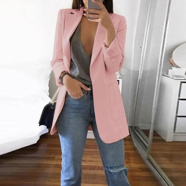 

outwear cardigan suit women coat business party 4 colors long sleeve slim fit fashionable 2019, Black;brown