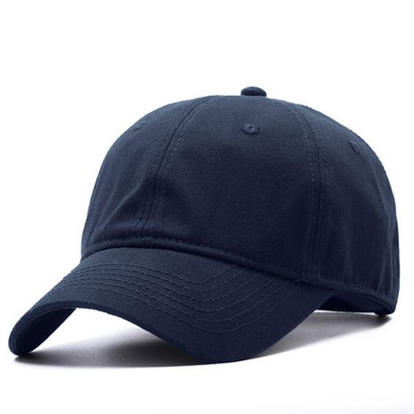 

large size design soft cotton peaked cap adjustable men black baseball hat with big head circumference 54-65cm, Blue;gray