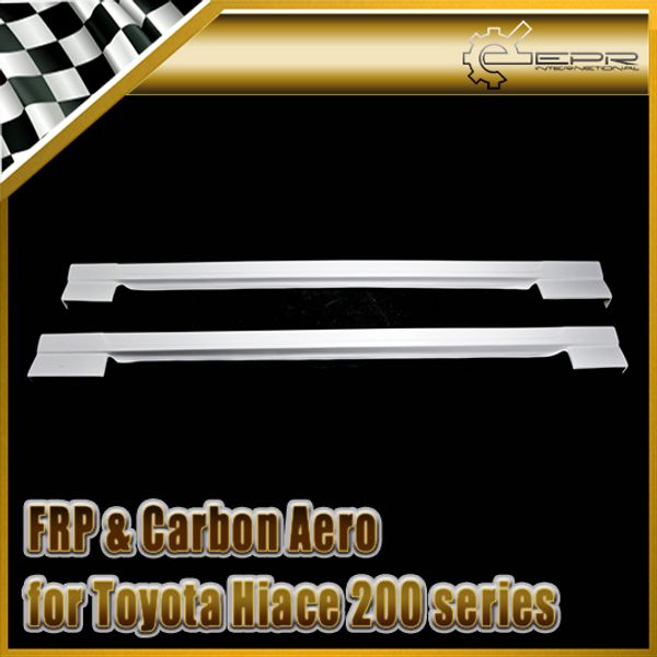 

car styling for toyota hiace 200 series jd style frp fiber glass side skirt