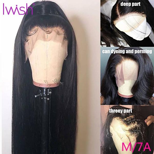 

13x4 malaysian straight lace front wig pre plucked bleached knots wigs 150% glueless remy lace front human hair wigs for women, Black;brown