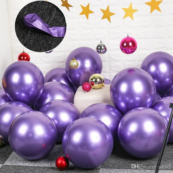 

12 inches thicken pearlescent balloon gold and silver chrome color balloons wedding party decoration latex circular good elasticity 0 45gec1