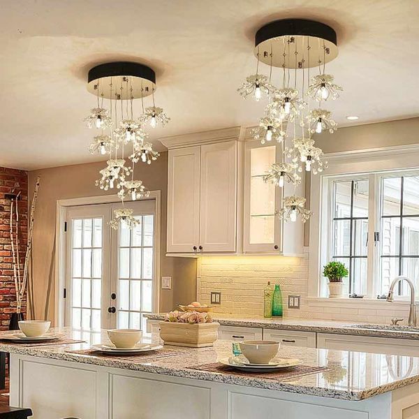 

modern crystal chandelier chrome design led lamp living room kitchen bedoom light fixtures home decor lighting g4 bulb iron