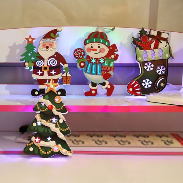 

luminous xmas tree hanging pendant ornament crafts holiday decor suppliesnm christmas decorative night light desklamp