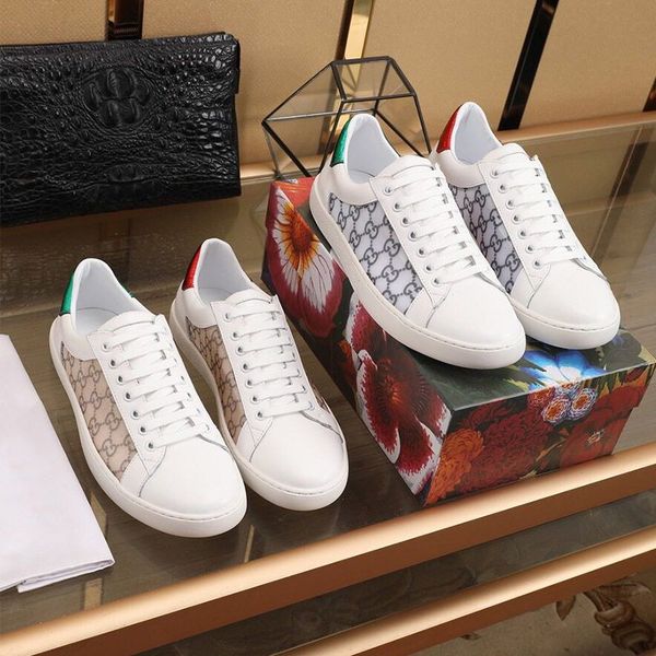 

designer men 100% breathable real leather platform sneakers leisure and business flats sneakers size 38-45 vintage, Black