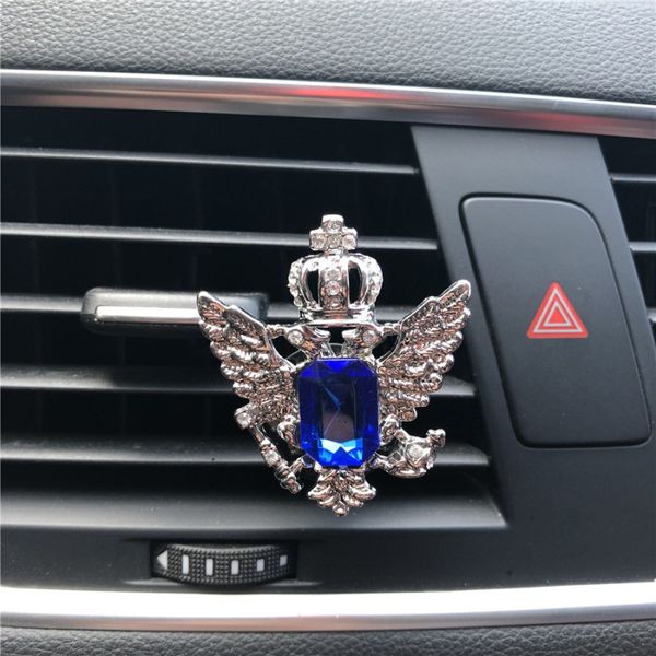 

new metal crown wings air outlet perfume clip decoration car air conditioning outlet diamond car perfume clip x