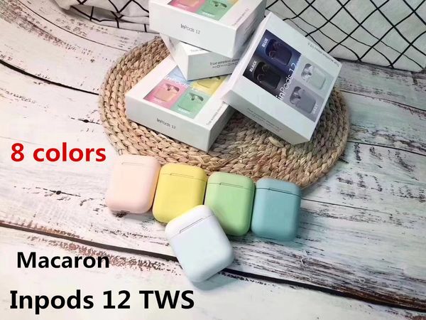 

Wirele bluetooth headphone i12 tw inpod 12 macaron v5 0 tereo cell phone earphone port weatproof headphone touch earbud pop up