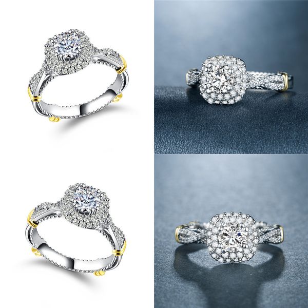 

color ma'am zircon plating white ornaments ring steel jewelry fashion gold wedding sterling silver rings men