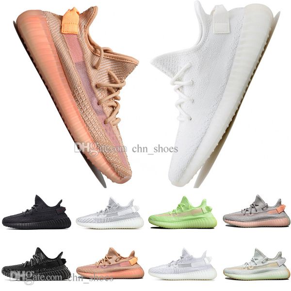 

with box new kanye west clay v2 static reflective gid glow in the dark mens running shoes hyperspace true form women sport designer sneakers