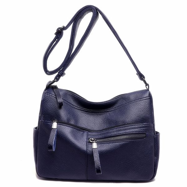 

women's bag soft leather female handbag large capacity shoulder messenger bag casual tote