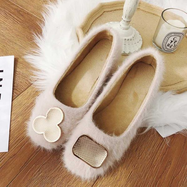 

new style ladies flat shoes fashionable wild comfortable solid color flock round toe soft rubber casual zapatos de mujer w28-37, Black