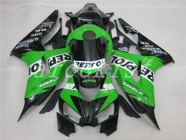 

новый комплект впрыска abs для впрыскивания, пригодный для honda cbr 1000rr cbr1000 rr 06 07 комплект кузова cbr1000rr 06 07 2006 2007 зелен