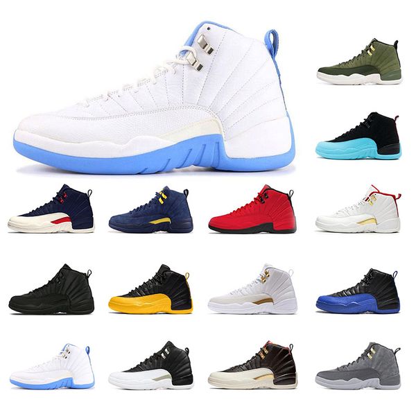 

12 баскетбольные кроссовки высочайшее качество мужские кроссовки 12s university blue bulls fiba game royal утепленные спортивные кроссовки н