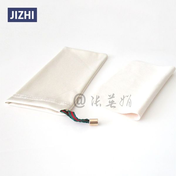 

glasses bag suede glasses cloth bag beige suede fabric universal in high-end sun, Silver
