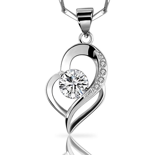 

приграничное новый корейский стиль поддельный муассанит s925 sterling silver-style взрыв модели ожерелье девушки кулон источник завод