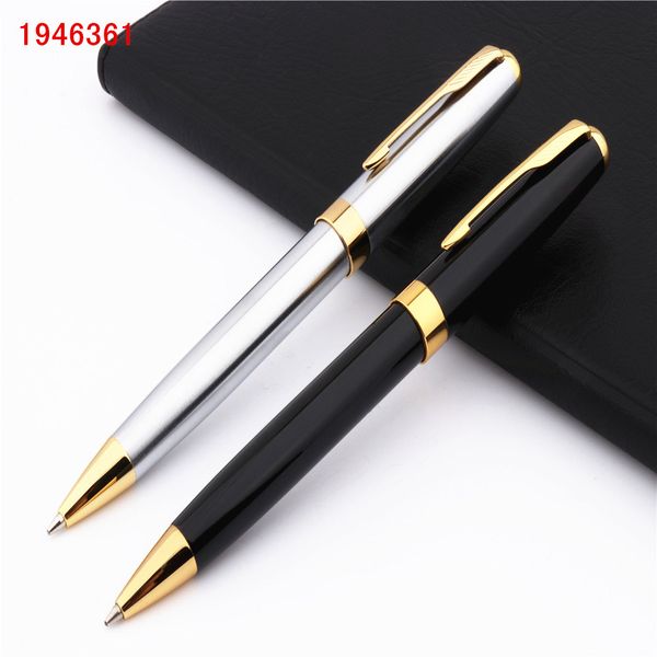 

luxury baoer 388 black for stainless steel business office school supplies ballpoint pen golden clip new, Blue;orange