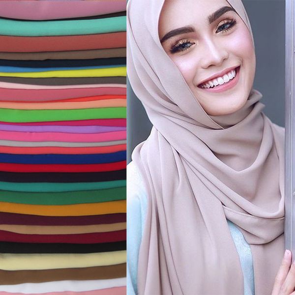 

pearl bubble chiffon muslim hijab scarf shawl head wrap foulard plain solid colour t200609, Blue;gray