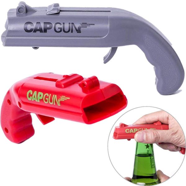 

creative cap gun launcher shooter bottle opener,beer openers in opp package (black,grey,red) - shoots over 5 meters