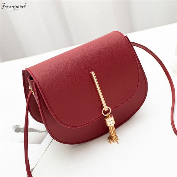 

women fashion pu leather solid hasp shoulder messenger bags lady mini fringe tassels shell handbags gift new