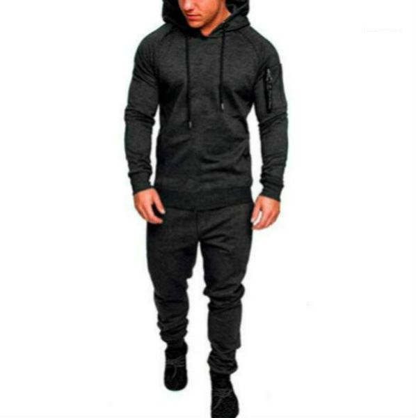 

tracksuits fashion camouflage hiooded cardigan hoodie two piece pants fashion casual mens tracksuits autumn mens designer, Gray
