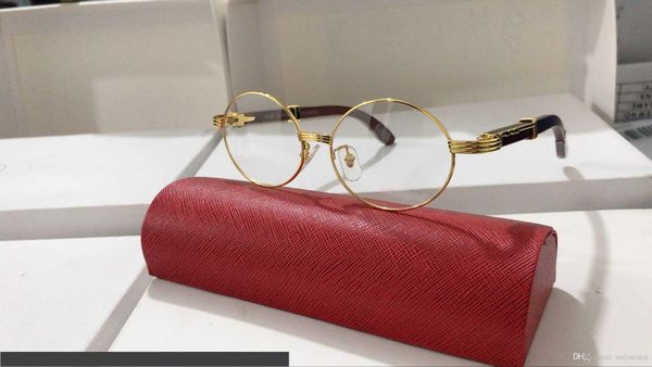 

мода картер солнцезащитные очки буйвол рог очки для мужчин уникальный роскошный полный без оправы круглый стиль дизайнер золото серебряные о, White;black