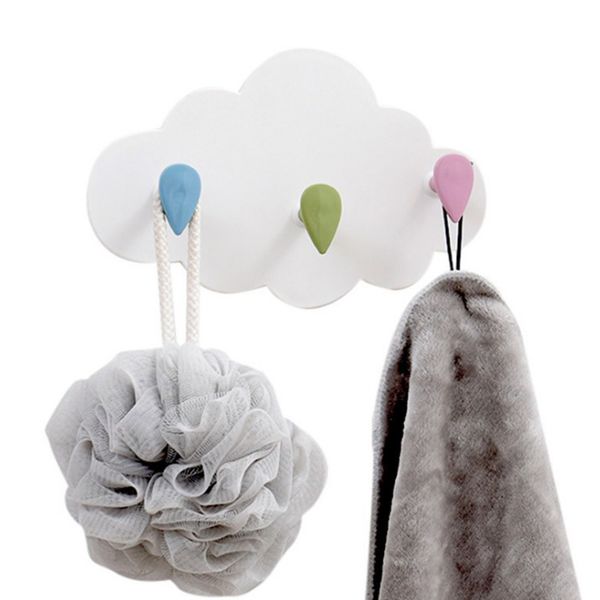 

creative cloud cartoon glue hook bathroom wall hook seamless strong hooks kitchen bathroom glue wall hooks