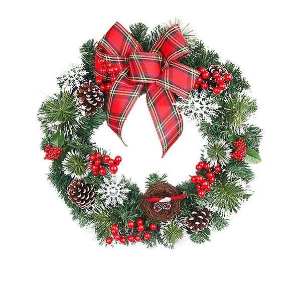

christmas wreath handmade rattan pendant garland artificial festival door hanging wreath christmas tree decoration