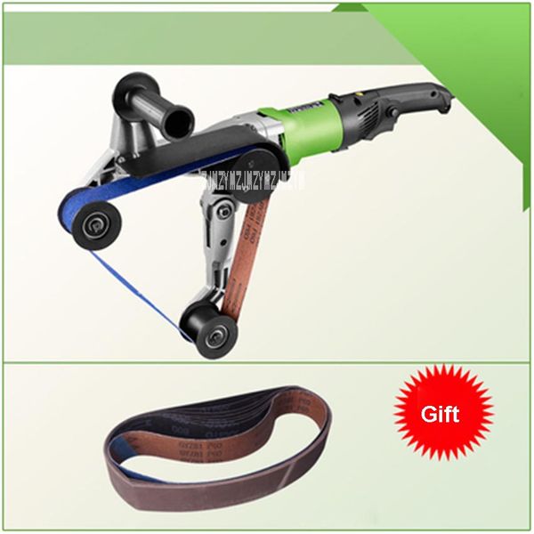 

hand-held round tube polishing machine belt polishing machine tube belt sander 220v/110v 800w 180mm 2.4-9.1m/s