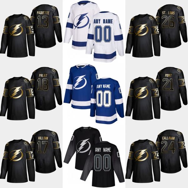 

2019 Golden Edition Tampa Bay Lightning 26 Martin St. Louis 24 Ryan Callahan Brayden Point Ondrej Palat Alex Killorn Cédric Paquette Jersey