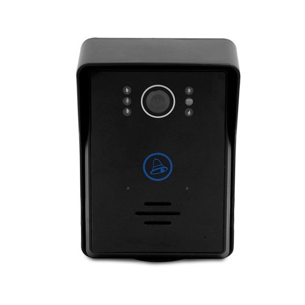 7-Zoll-Intercom-Monitor, Video-Türklingel, LED-Überwachungskamerasystem, wasserdichte Farbe – UK-Stecker